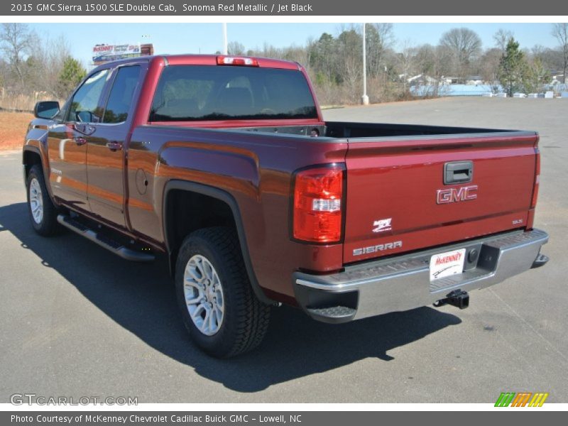 Sonoma Red Metallic / Jet Black 2015 GMC Sierra 1500 SLE Double Cab