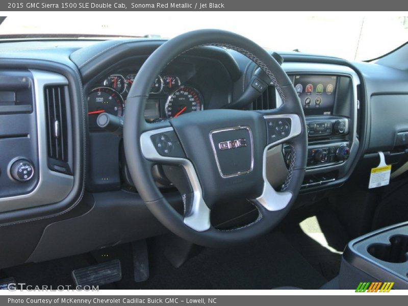 Sonoma Red Metallic / Jet Black 2015 GMC Sierra 1500 SLE Double Cab