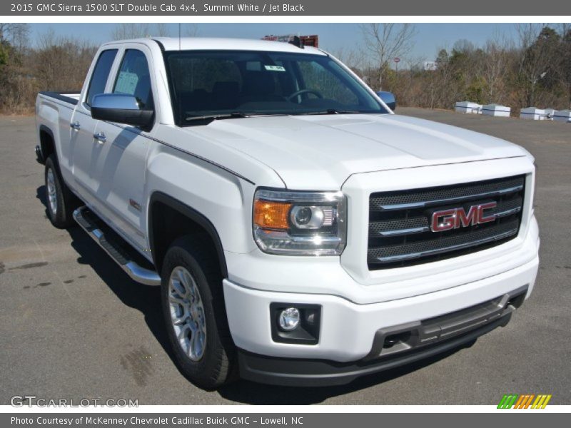 Summit White / Jet Black 2015 GMC Sierra 1500 SLT Double Cab 4x4