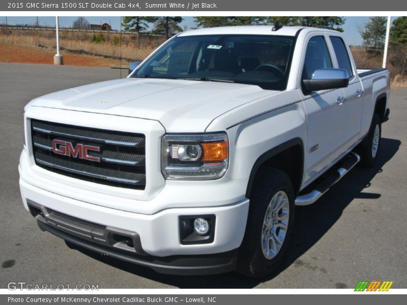 Summit White / Jet Black 2015 GMC Sierra 1500 SLT Double Cab 4x4