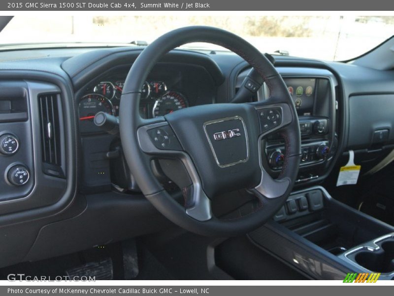 Summit White / Jet Black 2015 GMC Sierra 1500 SLT Double Cab 4x4
