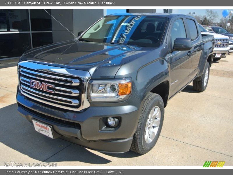 Cyber Gray Metallic / Jet Black 2015 GMC Canyon SLE Crew Cab