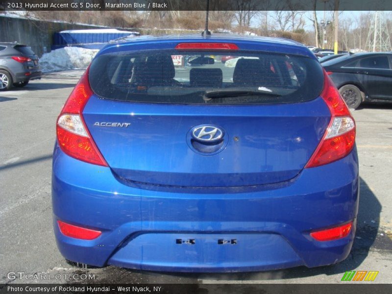 Marathon Blue / Black 2013 Hyundai Accent GS 5 Door