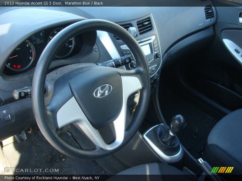 Marathon Blue / Black 2013 Hyundai Accent GS 5 Door