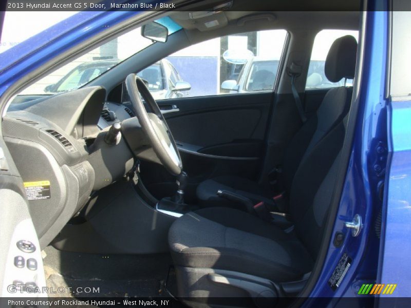 Marathon Blue / Black 2013 Hyundai Accent GS 5 Door