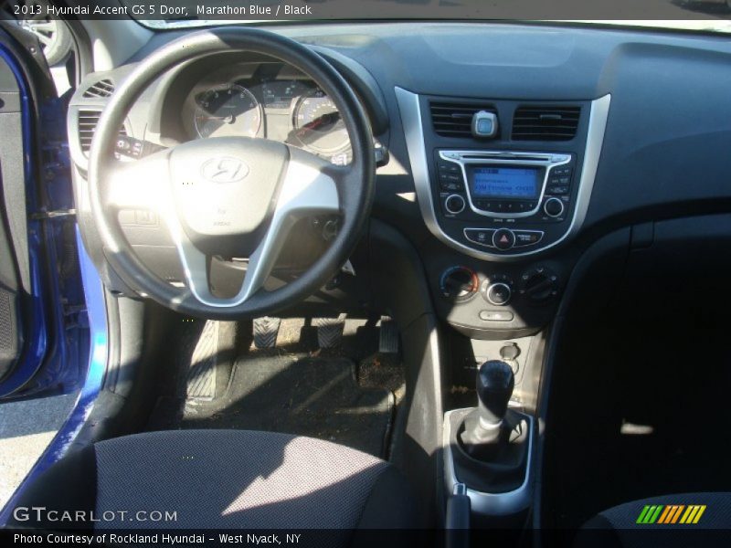 Marathon Blue / Black 2013 Hyundai Accent GS 5 Door