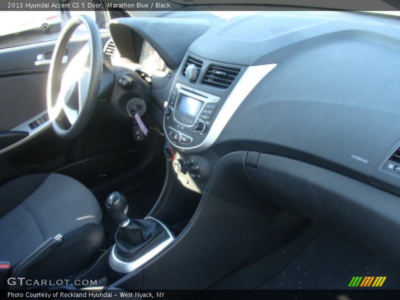 Marathon Blue / Black 2013 Hyundai Accent GS 5 Door