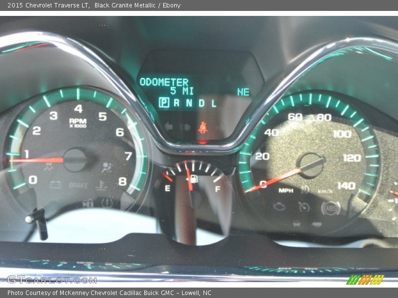 Black Granite Metallic / Ebony 2015 Chevrolet Traverse LT