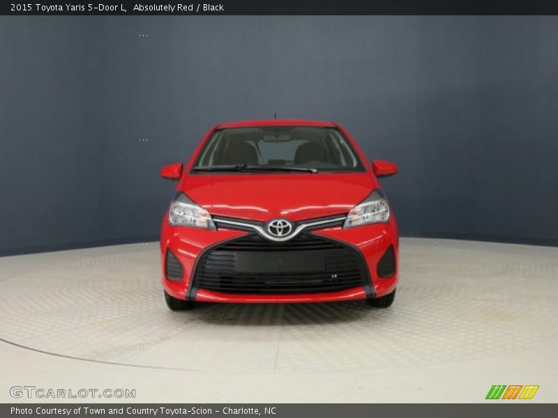Absolutely Red / Black 2015 Toyota Yaris 5-Door L