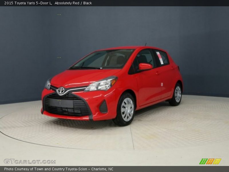 Absolutely Red / Black 2015 Toyota Yaris 5-Door L