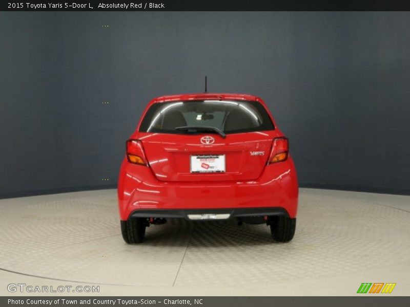Absolutely Red / Black 2015 Toyota Yaris 5-Door L