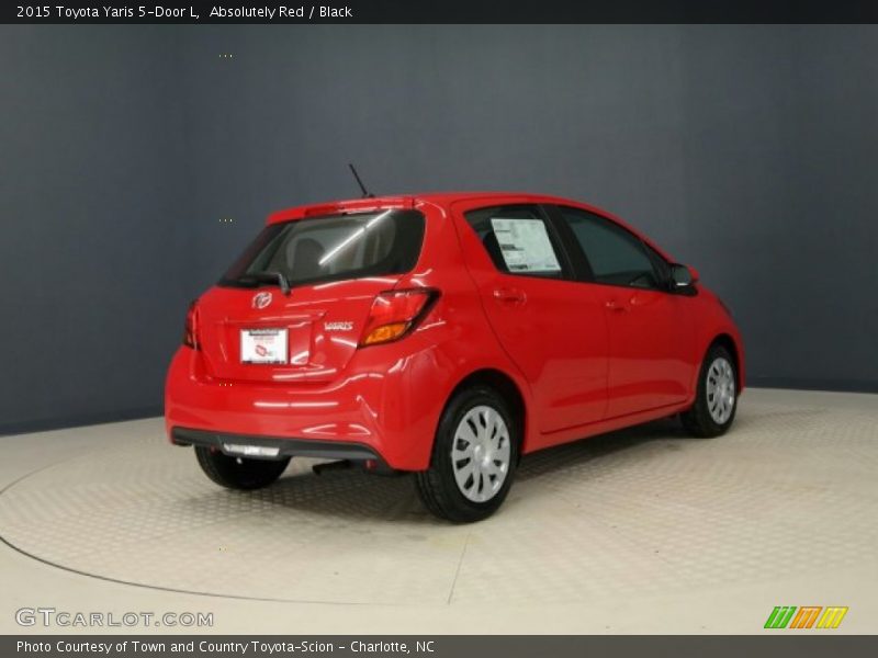 Absolutely Red / Black 2015 Toyota Yaris 5-Door L