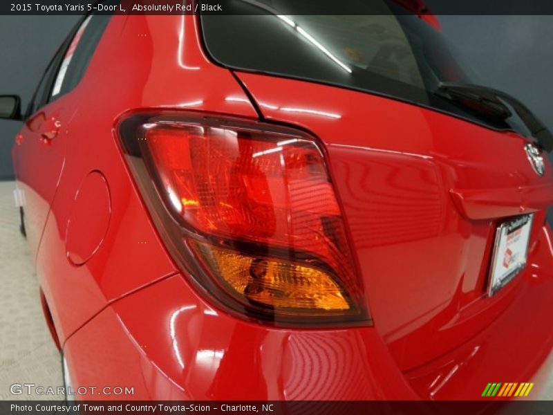 Absolutely Red / Black 2015 Toyota Yaris 5-Door L