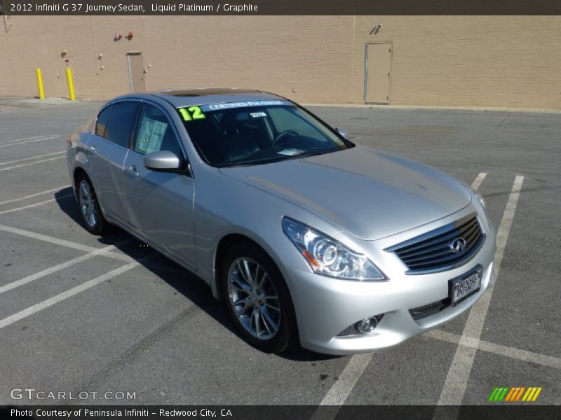 Liquid Platinum / Graphite 2012 Infiniti G 37 Journey Sedan