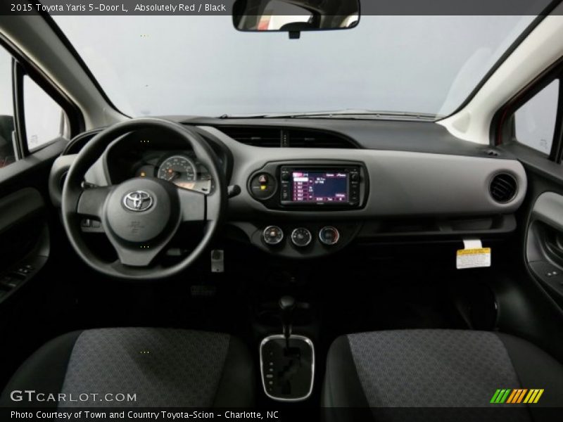 Absolutely Red / Black 2015 Toyota Yaris 5-Door L