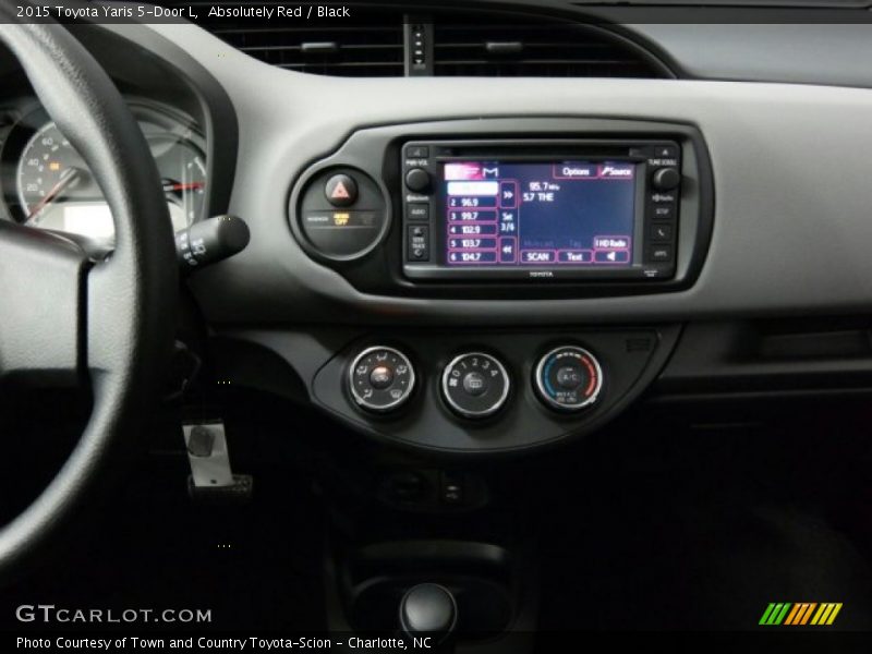 Absolutely Red / Black 2015 Toyota Yaris 5-Door L