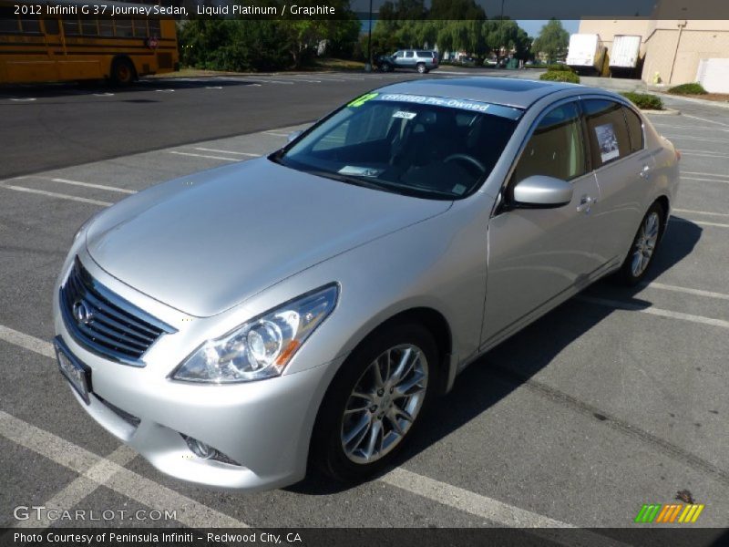 Liquid Platinum / Graphite 2012 Infiniti G 37 Journey Sedan
