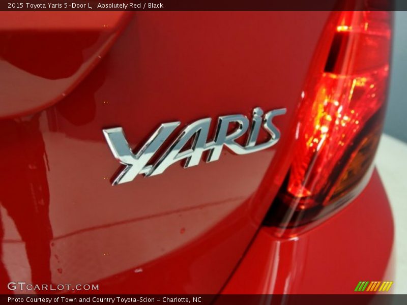 Absolutely Red / Black 2015 Toyota Yaris 5-Door L