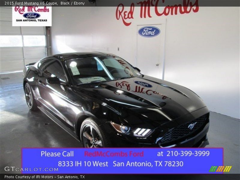 Black / Ebony 2015 Ford Mustang V6 Coupe