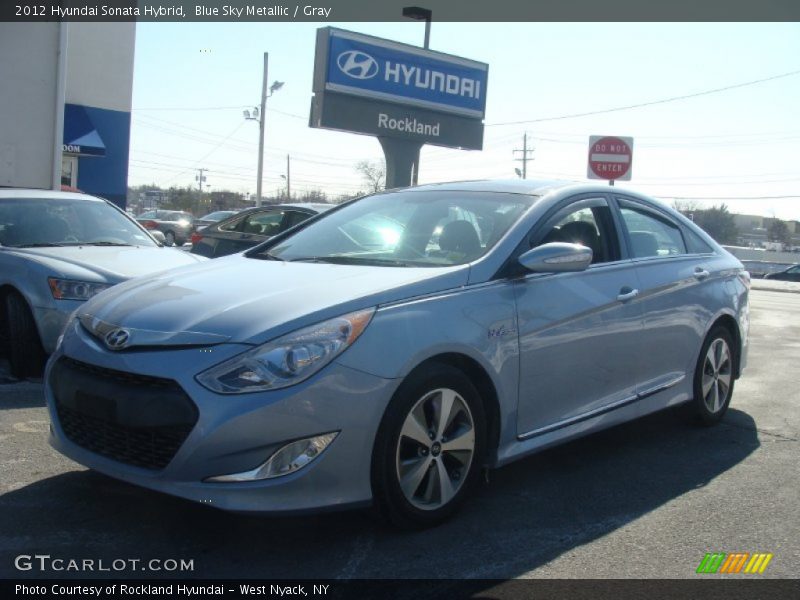 Blue Sky Metallic / Gray 2012 Hyundai Sonata Hybrid