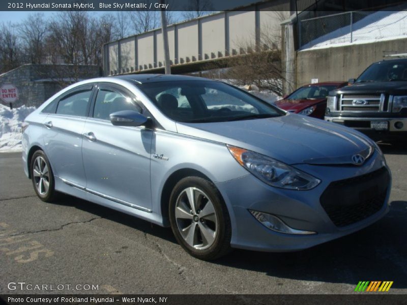 Blue Sky Metallic / Gray 2012 Hyundai Sonata Hybrid