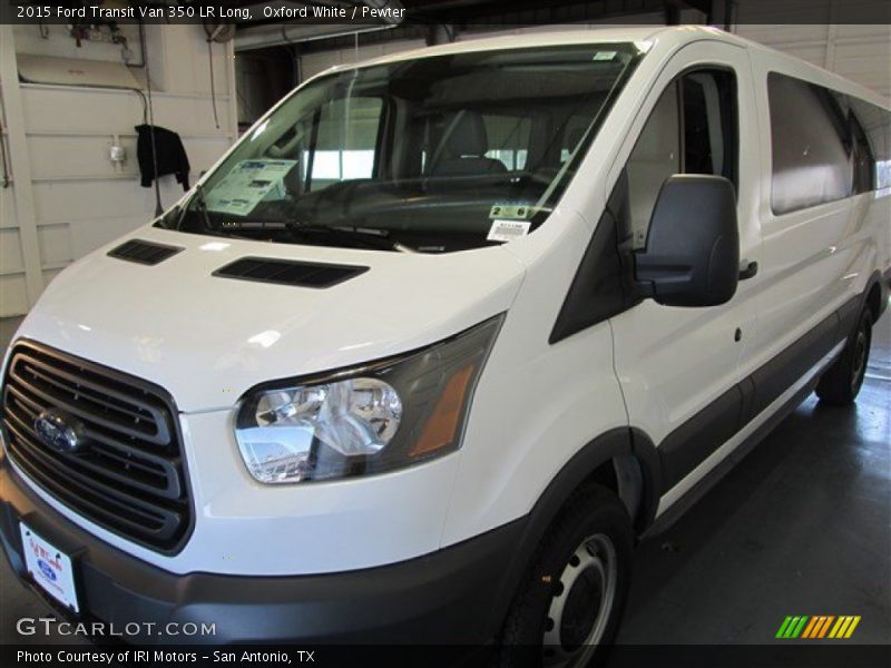 Oxford White / Pewter 2015 Ford Transit Van 350 LR Long
