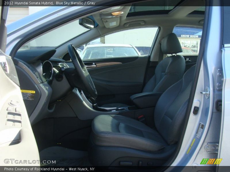 Blue Sky Metallic / Gray 2012 Hyundai Sonata Hybrid
