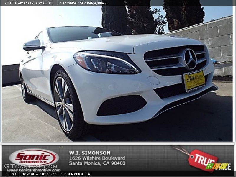 Polar White / Silk Beige/Black 2015 Mercedes-Benz C 300