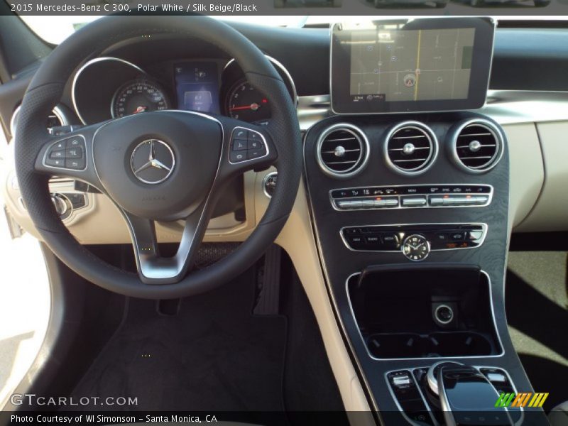 Polar White / Silk Beige/Black 2015 Mercedes-Benz C 300