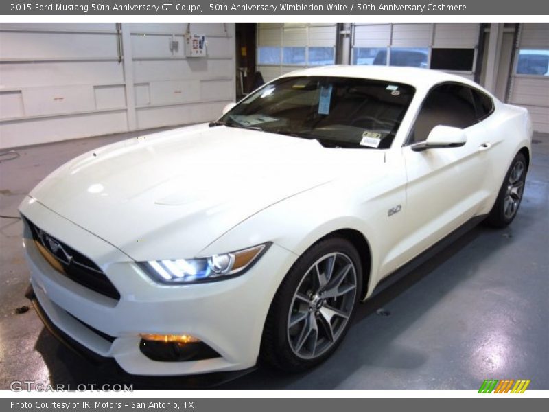 50th Anniversary Wimbledon White / 50th Anniversary Cashmere 2015 Ford Mustang 50th Anniversary GT Coupe