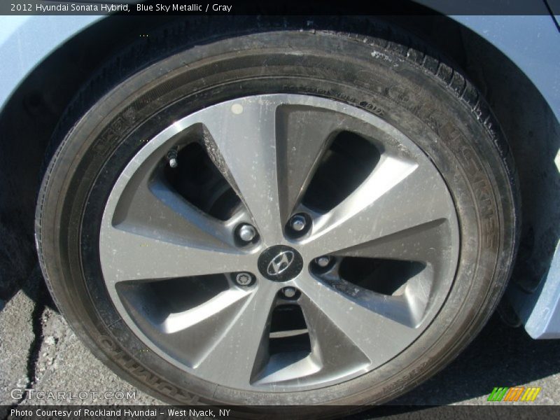 Blue Sky Metallic / Gray 2012 Hyundai Sonata Hybrid