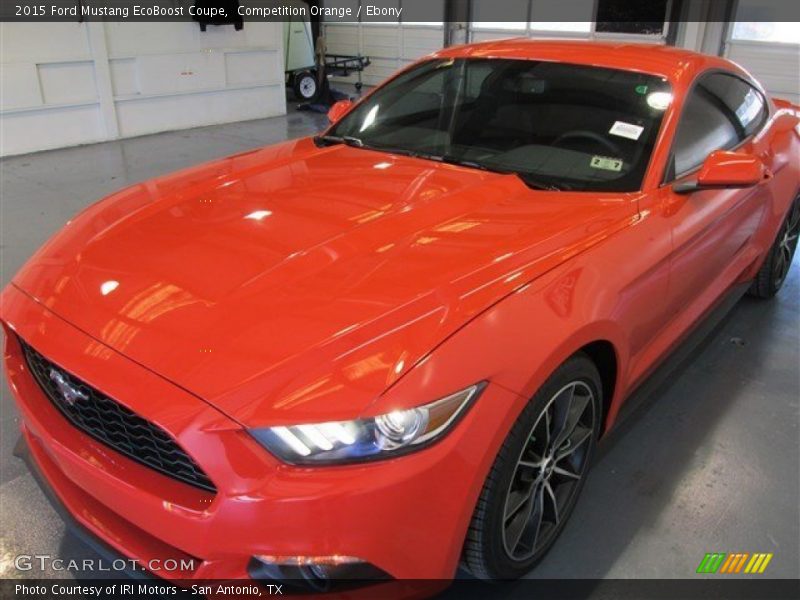 Competition Orange / Ebony 2015 Ford Mustang EcoBoost Coupe