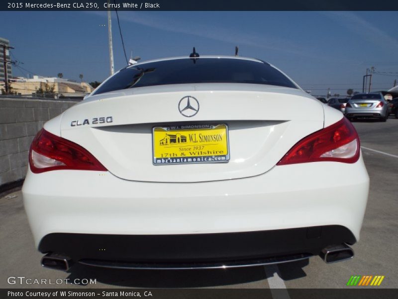 Cirrus White / Black 2015 Mercedes-Benz CLA 250