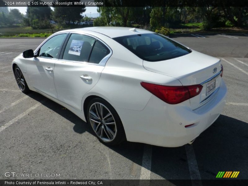 Moonlight White / Graphite 2014 Infiniti Q 50S Hybrid
