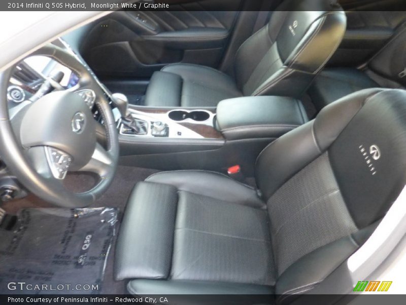 Moonlight White / Graphite 2014 Infiniti Q 50S Hybrid