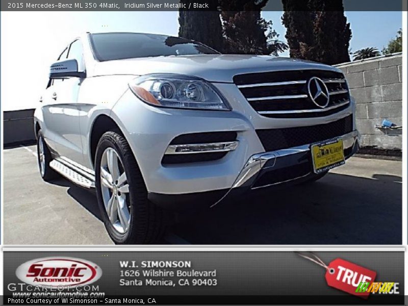 Iridium Silver Metallic / Black 2015 Mercedes-Benz ML 350 4Matic