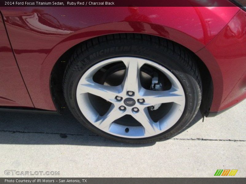 Ruby Red / Charcoal Black 2014 Ford Focus Titanium Sedan
