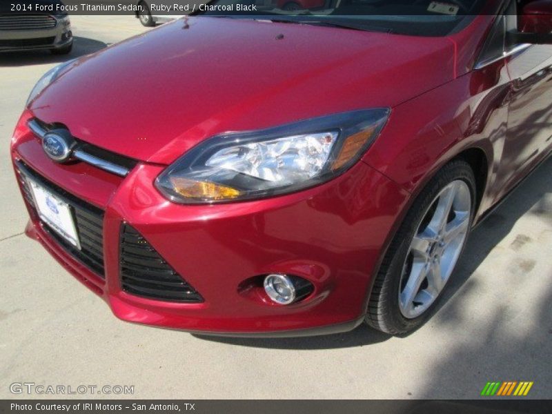 Ruby Red / Charcoal Black 2014 Ford Focus Titanium Sedan