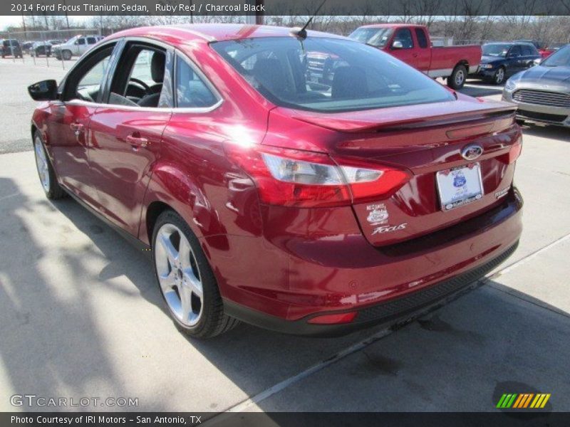 Ruby Red / Charcoal Black 2014 Ford Focus Titanium Sedan