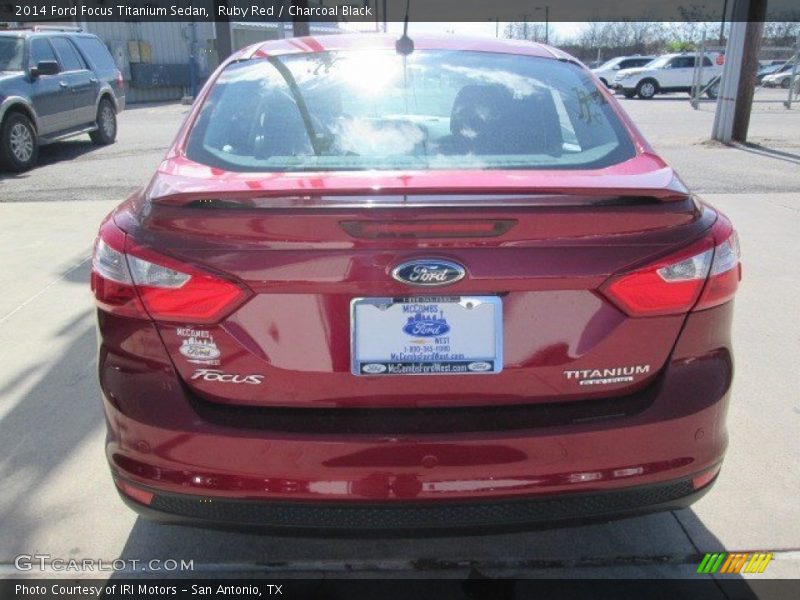 Ruby Red / Charcoal Black 2014 Ford Focus Titanium Sedan