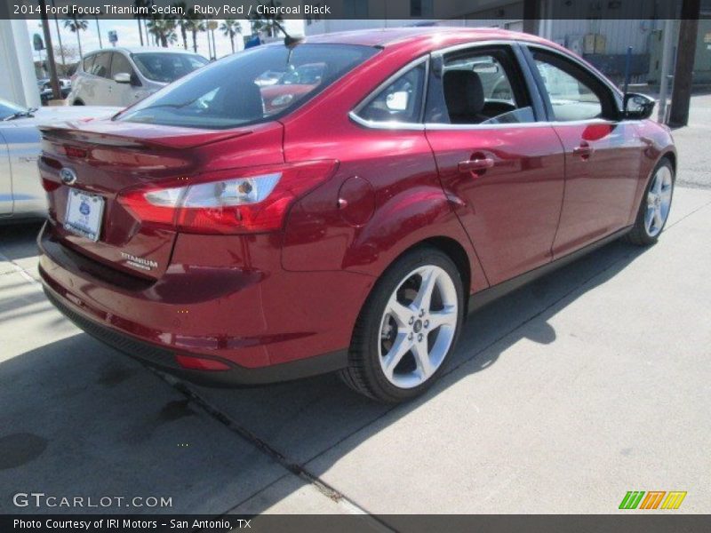 Ruby Red / Charcoal Black 2014 Ford Focus Titanium Sedan
