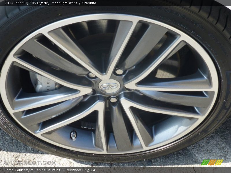 Moonlight White / Graphite 2014 Infiniti Q 50S Hybrid