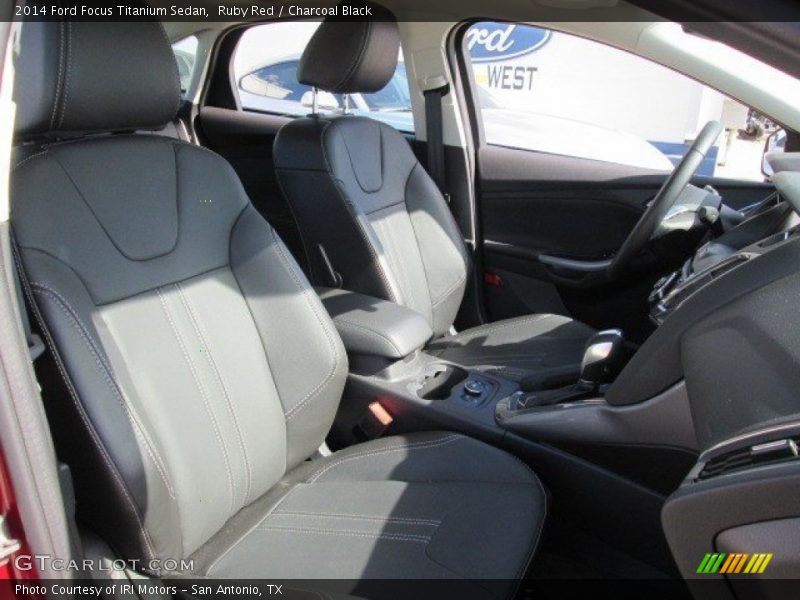Ruby Red / Charcoal Black 2014 Ford Focus Titanium Sedan