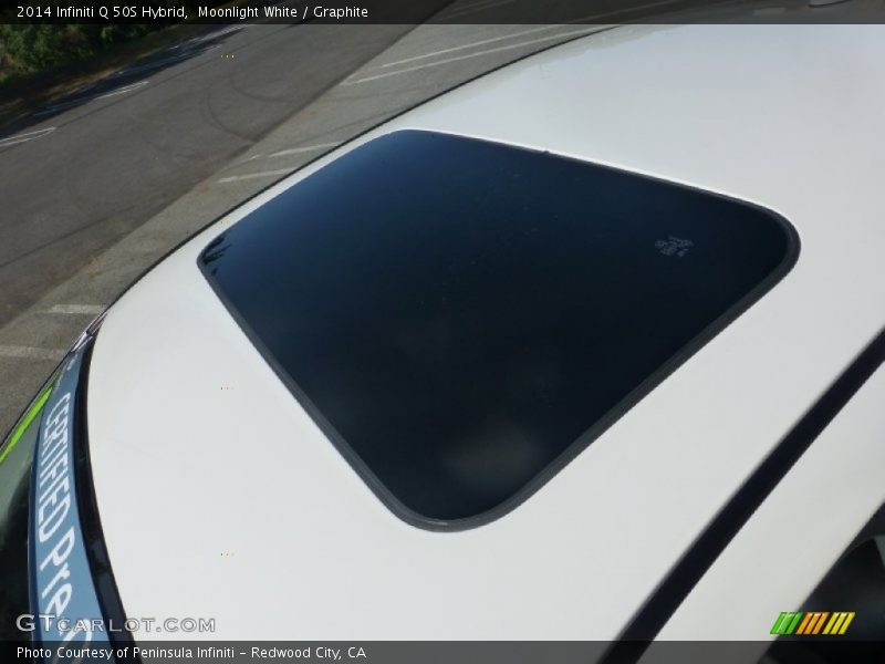Moonlight White / Graphite 2014 Infiniti Q 50S Hybrid