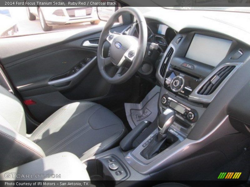 Ruby Red / Charcoal Black 2014 Ford Focus Titanium Sedan
