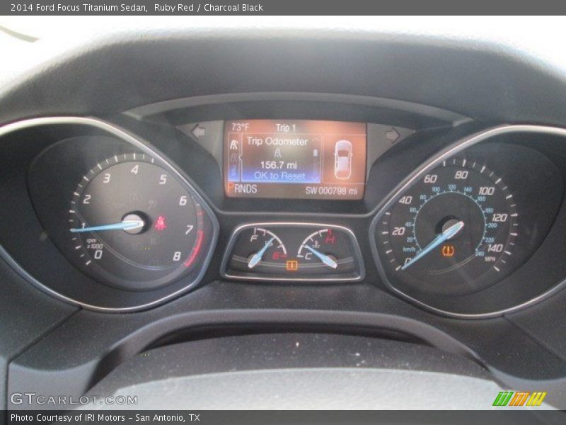 Ruby Red / Charcoal Black 2014 Ford Focus Titanium Sedan