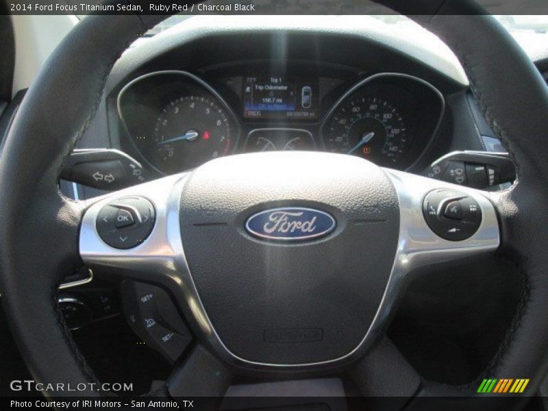 Ruby Red / Charcoal Black 2014 Ford Focus Titanium Sedan