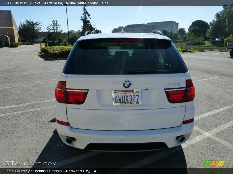 Alpine White / Sand Beige 2012 BMW X5 xDrive35i Premium