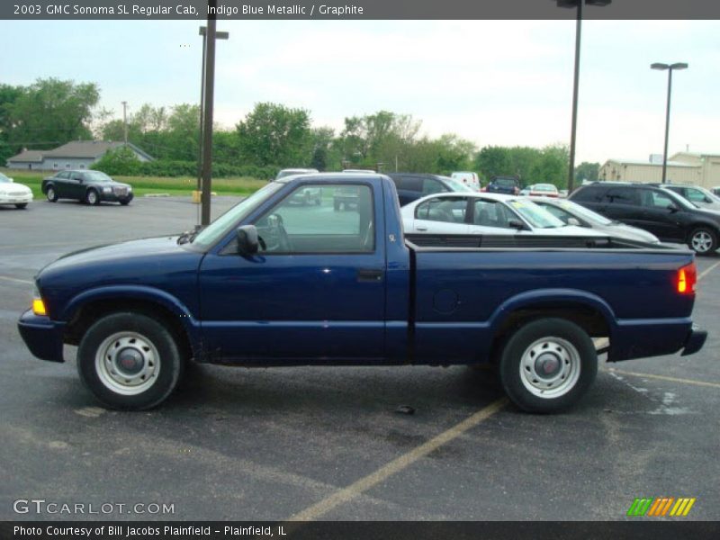 Indigo Blue Metallic / Graphite 2003 GMC Sonoma SL Regular Cab