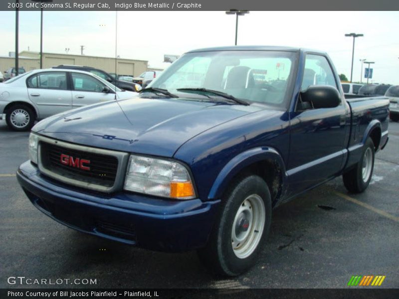 Indigo Blue Metallic / Graphite 2003 GMC Sonoma SL Regular Cab